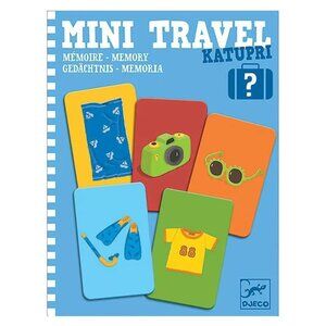 Djeco Mini travel - Memory Card Game Katupri (Multilingua) For Age 4+ New Sealed